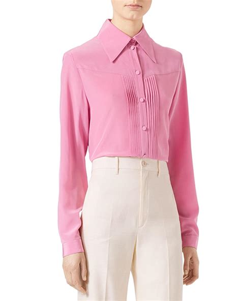 vintage gucci linen flax sleeveless pink blouse|Gucci Blouses for Women for sale .